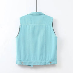Colorful Denim Vest Women Jeans