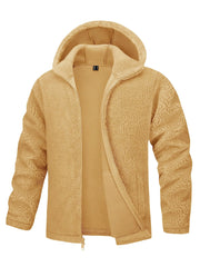 Hooded Fleece Jackets Thermal Warm Soft Fluffy Full Zip