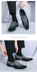Loafers Fashion Tiger Gold metal Men Flats Shoe