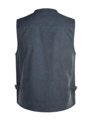 Sleeveless Cotton Vest with Many 16 Pockets  Waistcoat