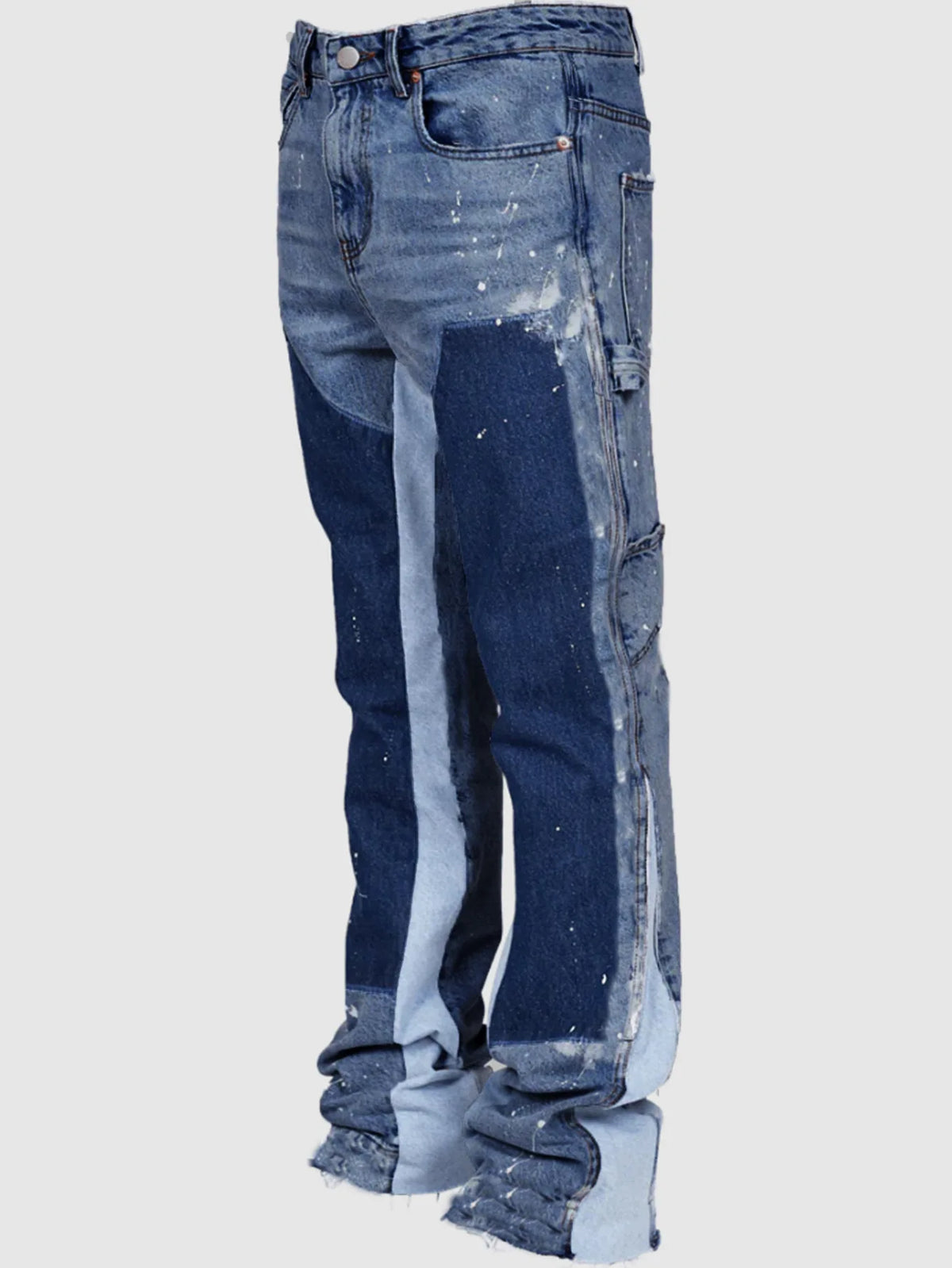 Washed Jeans Men Vintage Ankle Length Trousers Denims