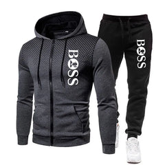 Two Pieces Set Mens Sportswear Plus Pants Suit
