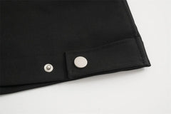 Spliced Jacket9Loose Lapel Long Sleeve Zipper Fly
