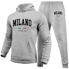 Luxury Hoodie Set Milano Print Sweatshirt Sweatpant