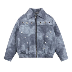 Vintage Pu Leather Jackets Cotton Lined Thermal