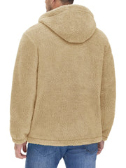 Hooded Fleece Jackets Thermal Warm Soft Fluffy Full Zip