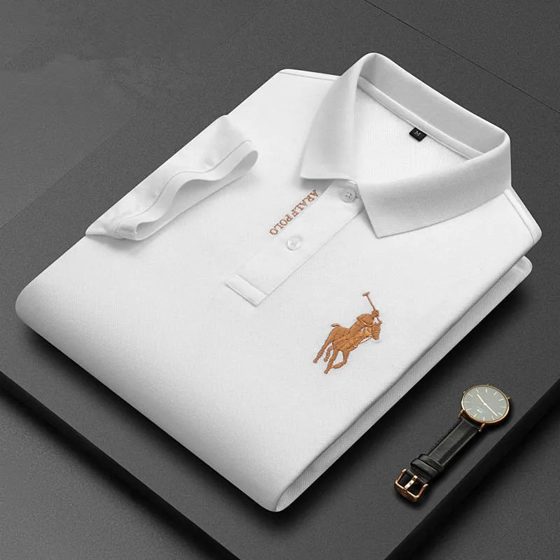 Embroidered Pure Popsicle Cotton Short Sleeved Polo Shirt
