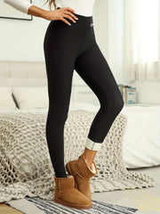 Flat bottomed lining warm pants,