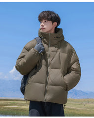 Padded Lightweight Plump Warm Waterproof Hooded down jacket