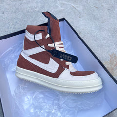 Brown Geobasket Cow Suede Zip Luxury Trend Owen Big Hook Flat Ankle Boot