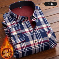 Fleece Shirt Long Sleeve Plaid Shirt