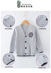 Toddler Boys Knitwear Long-Sleeve Cotton Cardigans