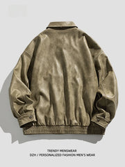 American Retro PU Leather Jacket