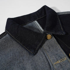 Block Denim Short Jacket