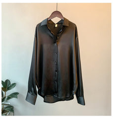 Cotton Office Lady Long Sleeve Blouse