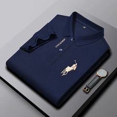 Embroidered Pure Popsicle Cotton Short Sleeved Polo Shirt