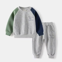 Patchwork Kids Boys Two-Piece Sets Tracksuit Outfits Tops Pants