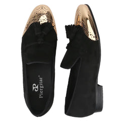 Mocassin en cuir noir