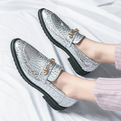 Glossy Leather  High-end Banquet  Loafers Shoes