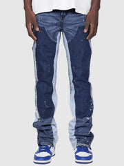 Washed Jeans Men Vintage Ankle Length Trousers Denims