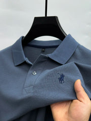 Embroidered Men's Pure Cotton Hot Polo Shirt