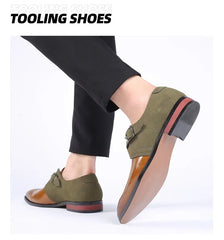 Moccasins Buckle Design Business Leather Men Casual Shoes