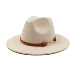 Vegan felt fedora hat wide brim hat