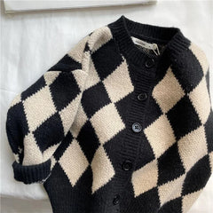 Woolen Sweater Cotton Knitting Cardigan Warm Thicken Velvet