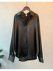 Cotton Office Lady Long Sleeve Blouse