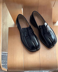 PU Leather solid color lace-up British style shoe