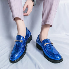 Glossy Leather  High-end Banquet  Loafers Shoes