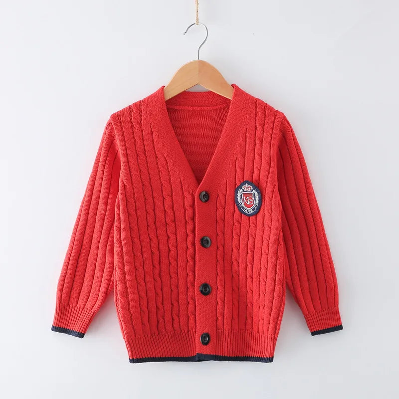 Toddler Boys Knitwear Long-Sleeve Cotton Cardigans