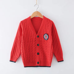 Toddler Boys Knitwear Long-Sleeve Cotton Cardigans