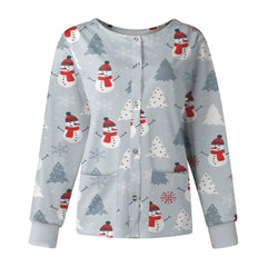 Long sleeve Cartoon print spa  Slim Fit top