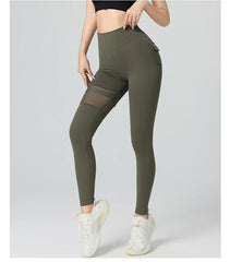 Butt Lift Mesh Pocket Cargo Running Leggings