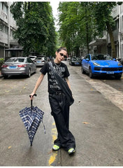 Vintage Embroidery Black Jeans Women