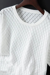 Men Knitwear 100% Cotton Sweater Pullover O-Neck