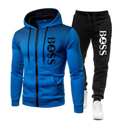 Two Pieces Set Mens Sportswear Plus Pants Suit