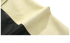Pleated Motorcycle Leather Jacket