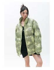 Tie-Dye Leather Cotton Jacket