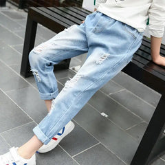 Fashion Jeans Spring Summer and Autumn Soft Casual Boutique Cotton