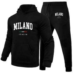 Luxury Hoodie Set Milano Print Sweatshirt Sweatpant