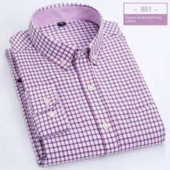 Oxford textile long sleeve slim fit shirt