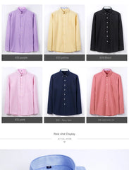 Oxford textile long sleeve slim fit shirt