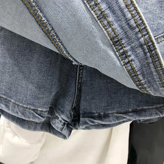 Stretch Skinny Ripped Hole Washed Denim Pants