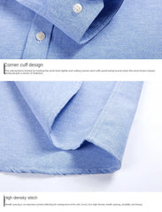 Oxford textile long sleeve slim fit shirt