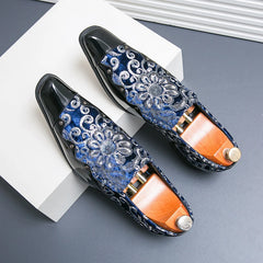 Loafers Fashion Tiger Gold metal Men Flats Shoe