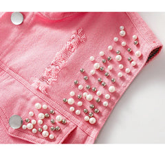 Colorful Denim Vest Women Jeans