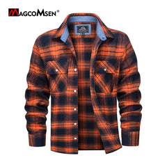 Plaid Flannel Shirts Long Sleeves Casual Cotton Shirt