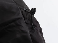 Versatile cotton short hooded thick jacket coat